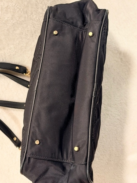 Kate Spade New York Women Perfect grab n go Kate Spade shoulder bag quilted nylon black chain strap purse